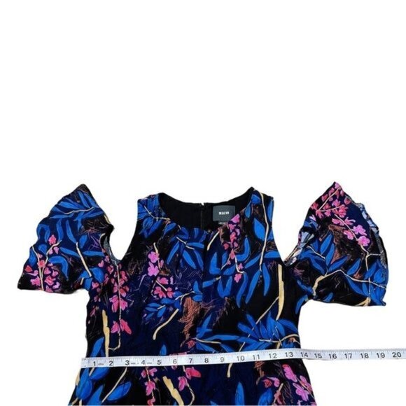 LAST CHANCE ANTHROPOLOGIE MAEVE Elia Cold-Shoulder Floral Dress Size 4 - Picture 5 of 10